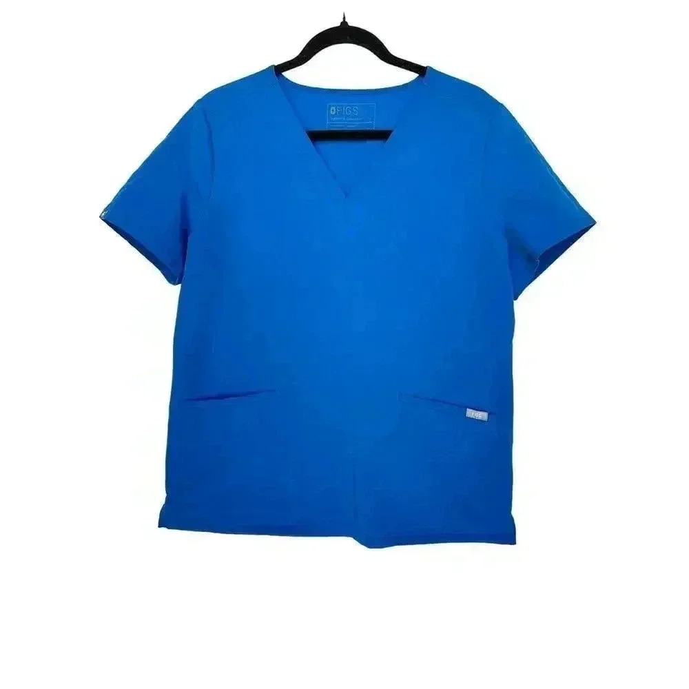 FIGS Technical Collection Blue Scrub Top Women’s Size Medium